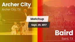 Matchup: Archer City vs. Baird  2017