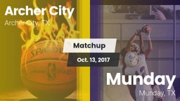 Matchup: Archer City vs. Munday  2017