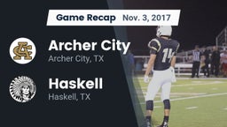 Recap: Archer City  vs. Haskell  2017