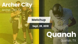 Matchup: Archer City vs. Quanah  2018