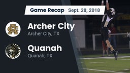 Recap: Archer City  vs. Quanah  2018