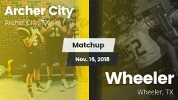 Matchup: Archer City vs. Wheeler  2018