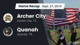 Recap: Archer City  vs. Quanah  2019