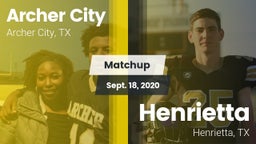 Matchup: Archer City vs. Henrietta  2020