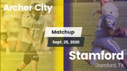 Matchup: Archer City vs. Stamford  2020