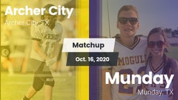 Matchup: Archer City vs. Munday  2020