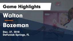 Walton  vs Bozeman Game Highlights - Dec. 27, 2018