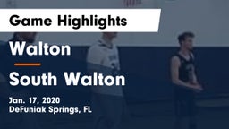 Walton  vs South Walton  Game Highlights - Jan. 17, 2020