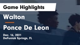 Walton  vs Ponce De Leon  Game Highlights - Dec. 16, 2021