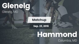 Matchup: Glenelg vs. Hammond  2016