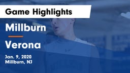 Millburn  vs Verona  Game Highlights - Jan. 9, 2020