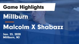 Millburn  vs Malcolm X Shabazz   Game Highlights - Jan. 23, 2020