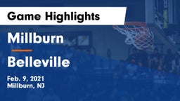 Millburn  vs Belleville  Game Highlights - Feb. 9, 2021