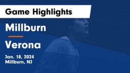 Millburn  vs Verona  Game Highlights - Jan. 18, 2024