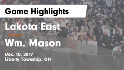 Lakota East  vs Wm. Mason  Game Highlights - Dec. 10, 2019