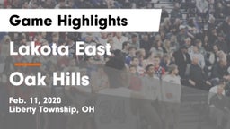 Lakota East  vs Oak Hills  Game Highlights - Feb. 11, 2020