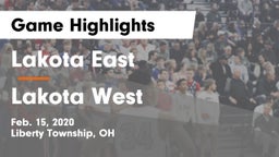 Lakota East  vs Lakota West  Game Highlights - Feb. 15, 2020