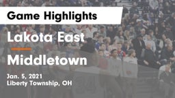 Lakota East  vs Middletown  Game Highlights - Jan. 5, 2021