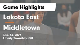 Lakota East  vs Middletown  Game Highlights - Jan. 14, 2022