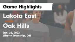 Lakota East  vs Oak Hills  Game Highlights - Jan. 25, 2022