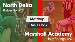 Matchup: North Delta vs. Marshall Academy  2016