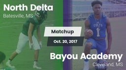 Matchup: North Delta vs. Bayou Academy  2017