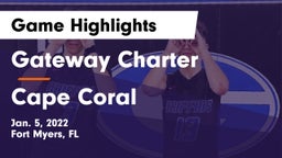 Gateway Charter  vs Cape Coral  Game Highlights - Jan. 5, 2022