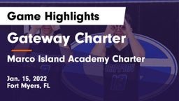 Gateway Charter  vs Marco Island Academy Charter  Game Highlights - Jan. 15, 2022