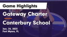 Gateway Charter  vs Canterbury School Game Highlights - Jan. 24, 2023