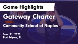 Gateway Charter  vs Community School of Naples Game Highlights - Jan. 31, 2023