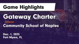 Gateway Charter  vs Community School of Naples Game Highlights - Dec. 1, 2023