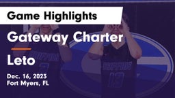 Gateway Charter  vs Leto Game Highlights - Dec. 16, 2023