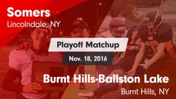 Matchup: Somers vs. Burnt Hills-Ballston Lake  2016