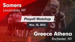 Matchup: Somers vs. Greece Athena  2016