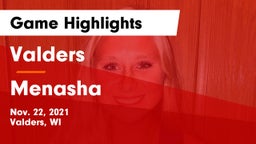 Valders  vs Menasha  Game Highlights - Nov. 22, 2021