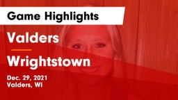 Valders  vs Wrightstown  Game Highlights - Dec. 29, 2021