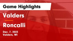 Valders  vs Roncalli  Game Highlights - Dec. 7, 2023