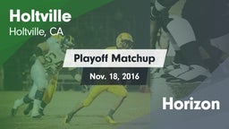 Matchup: Holtville vs. Horizon 2016