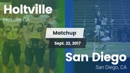 Matchup: Holtville vs. San Diego  2017