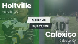 Matchup: Holtville vs. Calexico  2018