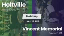 Matchup: Holtville vs. Vincent Memorial  2019