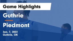 Guthrie  vs Piedmont  Game Highlights - Jan. 7, 2022