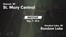 Matchup: St. Mary Central vs. Random Lake  2016