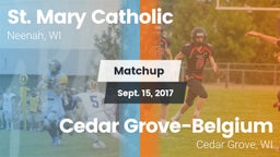 Matchup: St. Mary Catholic  vs. Cedar Grove-Belgium  2017