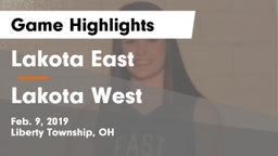 Lakota East  vs Lakota West  Game Highlights - Feb. 9, 2019
