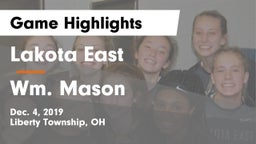 Lakota East  vs Wm. Mason  Game Highlights - Dec. 4, 2019