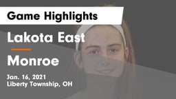 Lakota East  vs Monroe  Game Highlights - Jan. 16, 2021