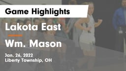 Lakota East  vs Wm. Mason  Game Highlights - Jan. 26, 2022