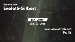 Matchup: Eveleth-Gilbert vs. Falls  2016