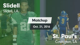 Matchup: Slidell vs. St. Paul's  2016